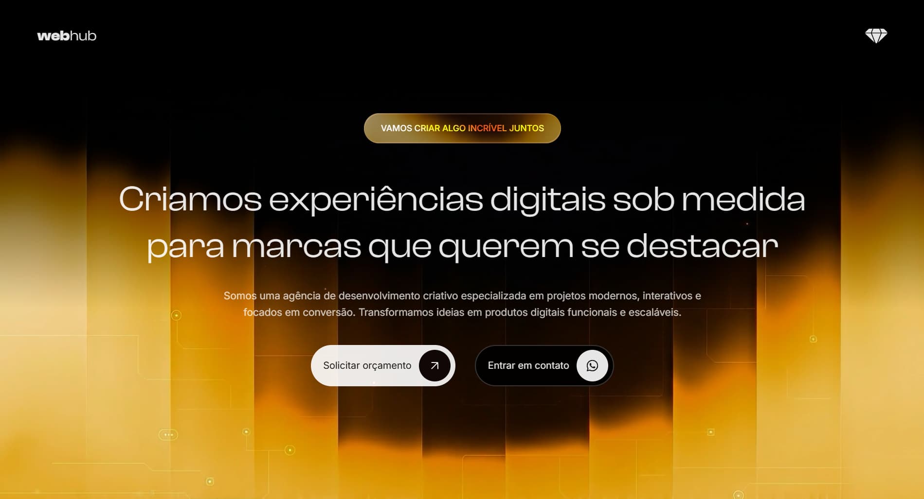 Captura de tela do projeto Agência 3D