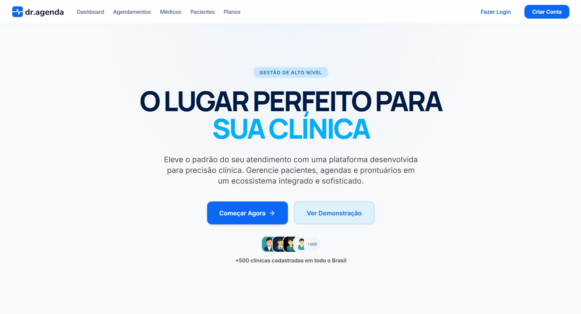 Captura de tela do projeto Doutor Agenda