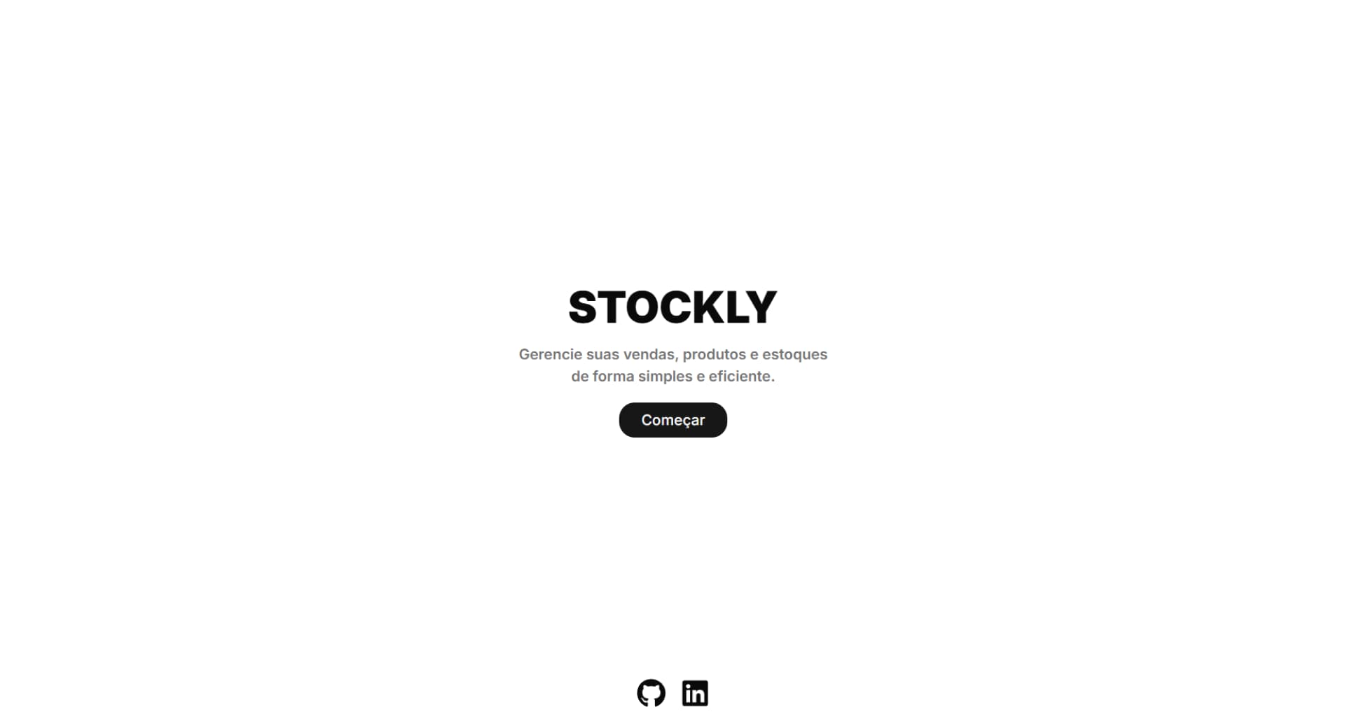 Captura de tela do projeto Stockly